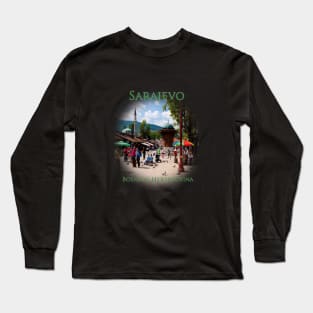 Sarajevo Pigeon Square Long Sleeve T-Shirt